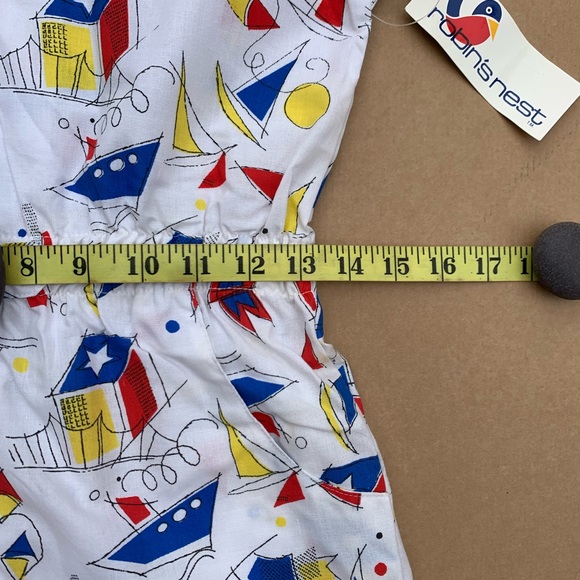 Vintage 80s sailing print romper, new with tags - Picture 10 of 14